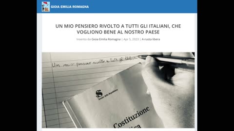 UN MIO PENSIERO RIVOLTO A TUTTI GLI ITALIANI, CHE VOGLIONO BENE AL NOSTRO PAESE