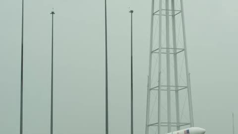 Antares Rocket Raised on Launch Pad #spaceexploration #nasa