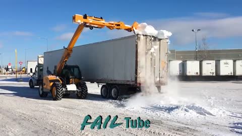 Awesome Roof Snow Removal Tools ! Amazing Snow Sliding Off The Roof