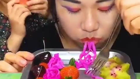 Eat to eat ASMR Chinese mukbang wierd Food🥗🥓Fast Food Eating Show