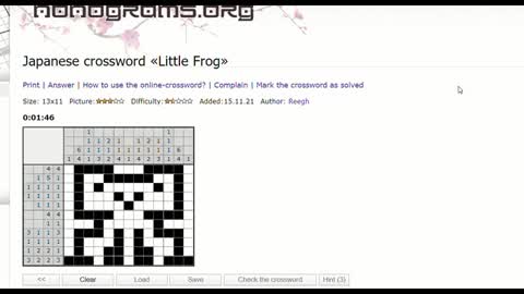 Nonograms - Little Frog