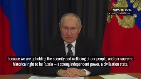 Putin: Russians are fighting not only to liberate Russia but also the whole world from U.S. hegemony, and establish a more just international order!