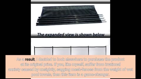 Read Feedback: Life Saver Pool Fence 178-OH DIY Removable Mesh Safety Fence for Pools, Black