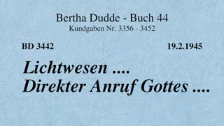 BD 3442 - LICHTWESEN - DIREKTER ANRUF GOTTES ....