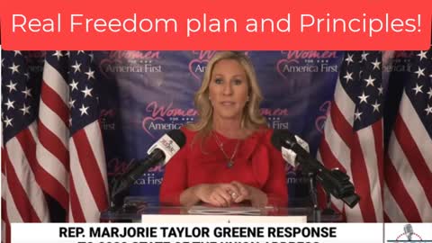 Marjorie Taylor Greene speaks - Real Republican Rebuttal to Bidens SOTU address-3-1-22
