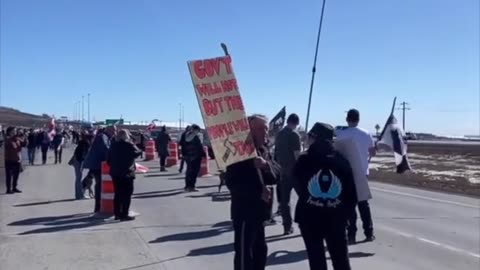 240401 Carbon Tax Protest - Hwy 1 & 22, West of Calgary