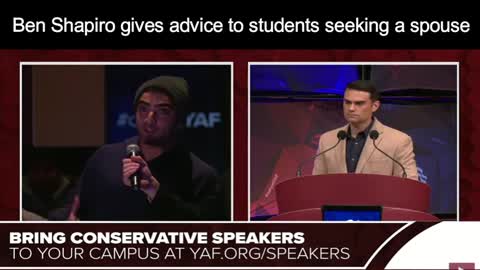 Ben Shapiro offers students advice on finding a good spouse
