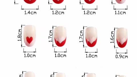 Valentine's Day Press on Nails Medium Oval Fake Nails Valentines Romantic False Nails