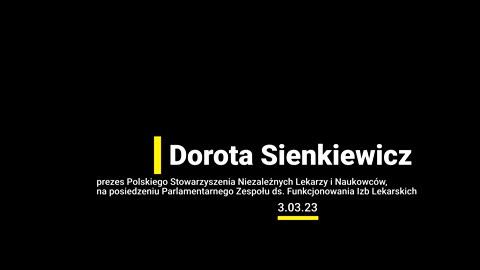 Dorota Sienkiewicz na posiedzeniu Parlamentarnego Zespołu ds. Funkcjonowania Izb Lekarskich