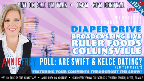 DIAPER DRIVE LIVE! Poll: Are Swift & Kelce dating?