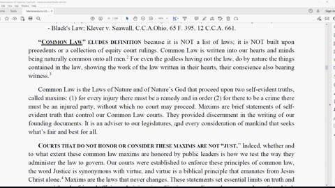 Memorandum Rules of Common Law Part 8 of 19