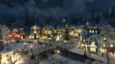 Enchanted 3D Christmas Village with Fun Christmas Songs Cozy Winter Holiday Ambience