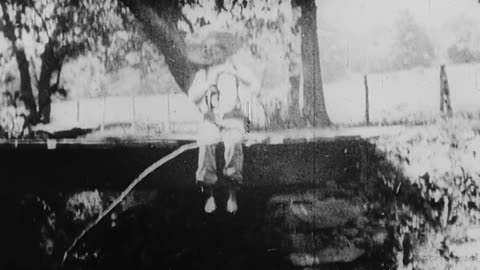 The Lone Fisherman (1896 Original Black & White Film)