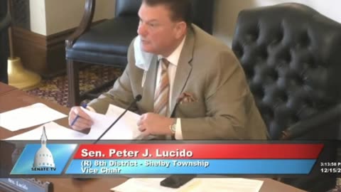 Senator Pete Lucido questions Dominion Voting Machines President John Poulos