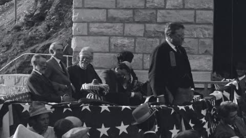 Theodore Roosevelt Speaking At The Dedication Of Roosevelt Dam (1911 Original Black & White Film)