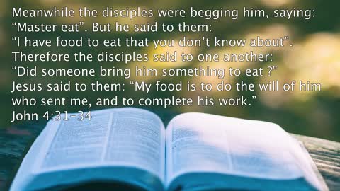 My food is to do the will of God | Jesus