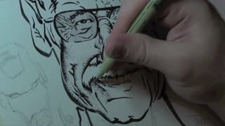 Time Lapse: Incredibly detailed portait of Stan Lee