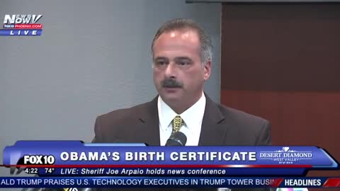 Maricopa County Sheriff, Jeff Arpiao: Gives Presentation on Barrack Obama’s Fake Birth Certificate! Dec 15, 2016