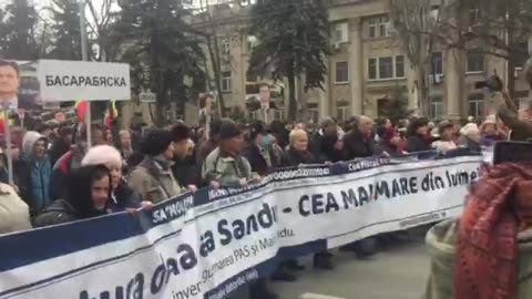 Protest in Chișinău - Moldova demanding the resignation of pro-Western govt