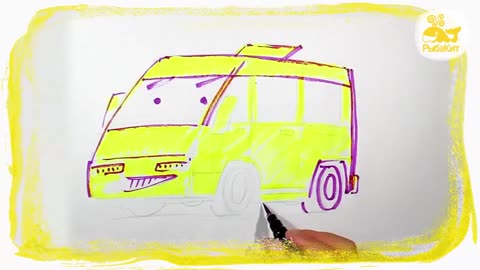 How to draw a minibus (Gazelle), Marker ZOOM, Fish Whale