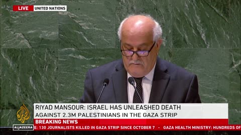 UNGA Address: Palestinian ambassador urges immediate action against Israeli