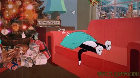 Christmas Vibes: 30's, 40's, and 50's Oldies Playing in Another Room as Sylvester Cat Sleeps by the Christmas Tree and a Crackling Fire. (6 Hours)