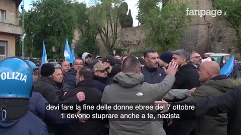 Roma,la piazza del 25 aprile alla Piramide Cestia tensioni e insulti tra i gruppi pro Palestina e Brigata ebraica sionista pro Israele DOCUMENTARIO MERDALIA💩UN PAESE DI MERDA DI POLITICI CORROTTI E UN POPOLO D'IDIOTI