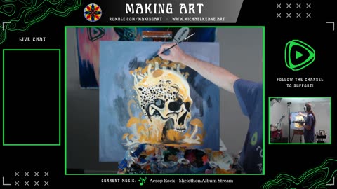 Live Painting - Making Art 9-12-23 - Growth in Decay