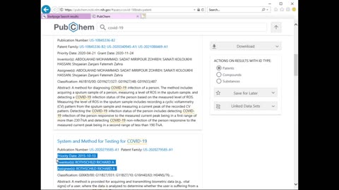 Rothschild Covid-19 test patented in 2015