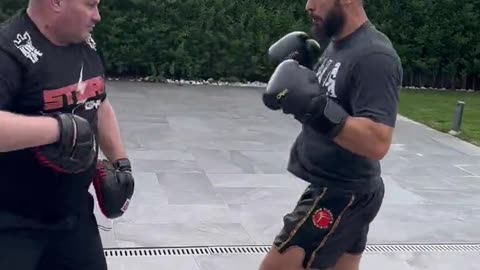 Andrew Tate in his Villa in Bucharest Romania sparring and showing his boxing skills