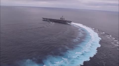 USS Gerald R. Ford Dancing on The Sea