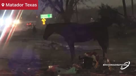 A Massive and Deadly Tornado has left a Trail of Catastrophic damage with multiple homes and businesses completely leveled 📌#Matador | #Texas