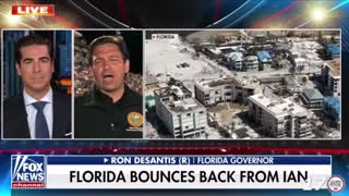 Ron DeSantis: Florida is roaring back after the hurricane.