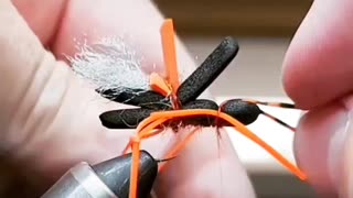 I Made A Grasshopper Lure! Short Fly Tying Video by Black Fly #flyfishing #art