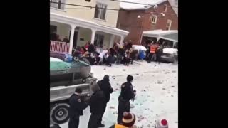 West Virginia University snowball fight turns into a riot