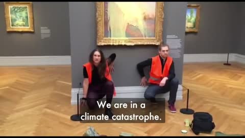 Climate Protestors ATTACK Artwork With Mashed Potatoes