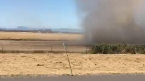 Passing by a dust devil