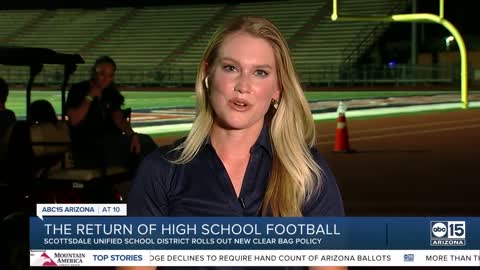 High school football season starts, SUSD implements new clear bag policy