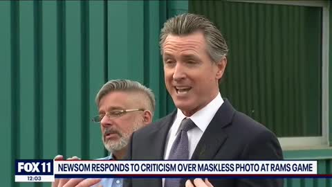 Newsom Defends Himself After Breaking Covid Masking Rules Again