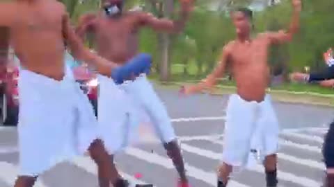 Funny crossroad dance in DC