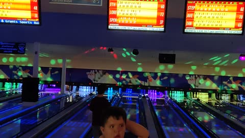 Spencer bowling at Stars & Strikes VID_20230617_140235