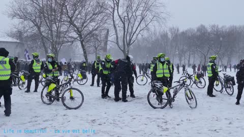 Arrests made during peaceful protest in Montreal, Canada