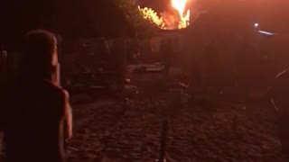 Incendio en la hermosa Playa Blanca