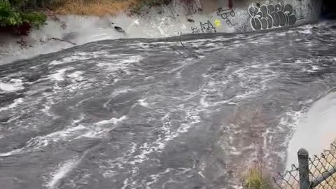 This is a flood control channel near Fairmont Av and Mission Gorge Rd