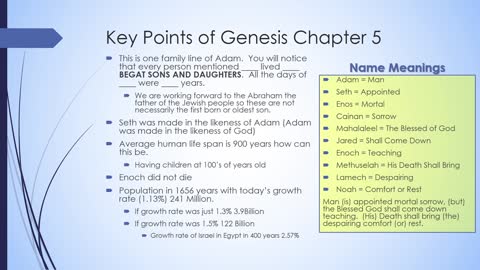 Journey Through the Bible - Genesis 5 A Righteous Thread