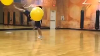 Fail: epic yoga ball slam