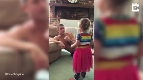 Genius Dad's Trick To Stop Daughter Crying