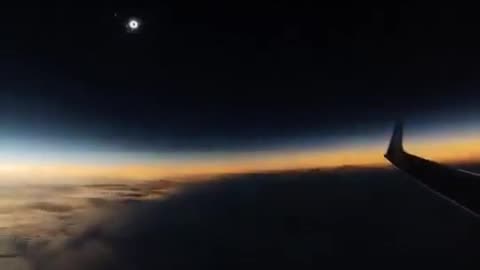 WOW: Check Out The Solar Eclipse From The View Of An Airplane