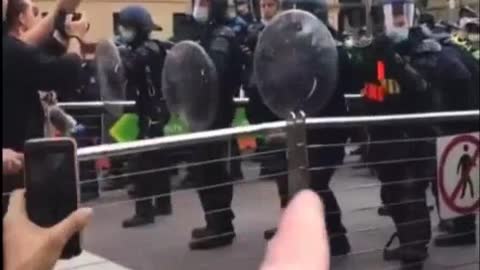 VICTORIA POLICE SHOOT PEACEFUL PROTESTER