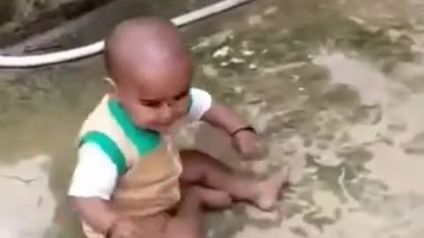 Baby moves back Funny🤣🤣😂